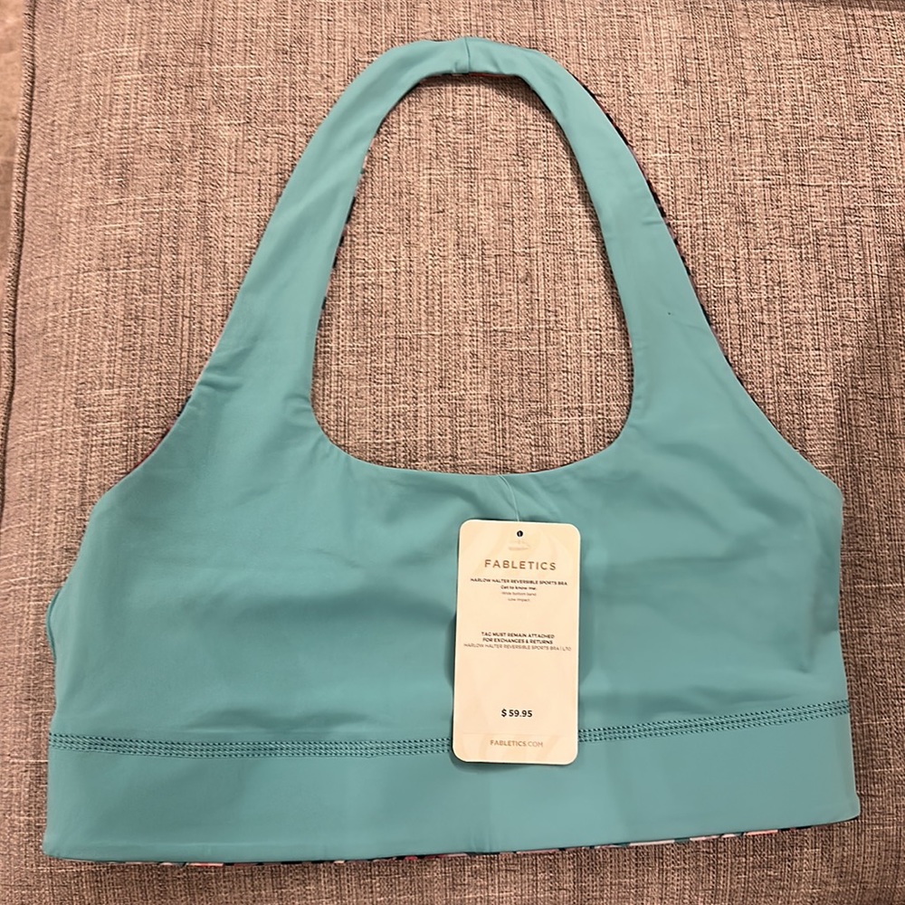 Fabletics - Harlow halter reversible sports bra - size L/10 - Picture 2 of 3